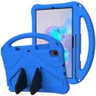 For Galaxy Tab S6 T860/T865 EVA Flat Anti Falling Protective Case Shell with Holder(Blue) - 1