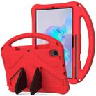 For Galaxy Tab S6 T860/T865 EVA Flat Anti Falling Protective Case Shell with Holder(Red) - 1