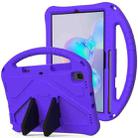 For Galaxy Tab S6 T860/T865 EVA Flat Anti Falling Protective Case Shell with Holder(Purple) - 1