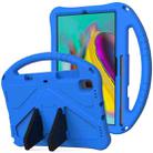 For Galaxy Tab S5e T720/T725 EVA Flat Anti Falling Protective Case Shell with Holder(Blue) - 1