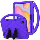 For Galaxy Tab S6 Lite P610/P615 EVA Flat Anti Falling Protective Case Shell with Holder(Purple) - 1