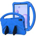 For Galaxy Tab A 8.4 (2020) T307  EVA Flat Anti Falling Protective Case Shell with Holder(Blue) - 1