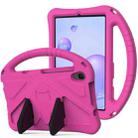 For Galaxy Tab A 8.4 (2020) T307  EVA Flat Anti Falling Protective Case Shell with Holder(RoseRed) - 1