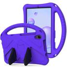 For Galaxy Tab A 8.4 (2020) T307  EVA Flat Anti Falling Protective Case Shell with Holder(Purple) - 1