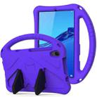 For Huawei MediaPad M5 Lite 8 EVA Flat Anti Falling Protective Case Shell with Holder(Purple) - 1