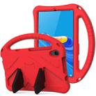 For Huawei MediaPad M6 8.4 EVA Flat Anti Falling Protective Case Shell with Holder(Red) - 1