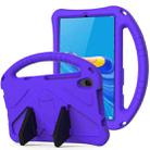 For Huawei MediaPad M6 8.4 EVA Flat Anti Falling Protective Case Shell with Holder(Purple) - 1