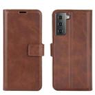 For Samsung Galaxy S21+ 5G Retro Calf Pattern Buckle Horizontal Flip Leather Case with Holder & Card Slots & Wallet (Dark Brown) - 2