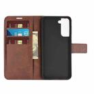 For Samsung Galaxy S21+ 5G Retro Calf Pattern Buckle Horizontal Flip Leather Case with Holder & Card Slots & Wallet (Dark Brown) - 3