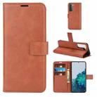 For Samsung Galaxy S21+ 5G Retro Calf Pattern Buckle Horizontal Flip Leather Case with Holder & Card Slots & Wallet (Light Brown) - 1