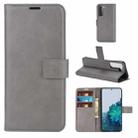 For Samsung Galaxy S21+ 5G Retro Calf Pattern Buckle Horizontal Flip Leather Case with Holder & Card Slots & Wallet (Gray) - 1