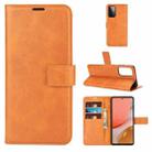 For Samsung Galaxy A72 5G/ 4G Retro Calf Pattern Buckle Horizontal Flip Leather Case with Holder & Card Slots & Wallet (Yellow) - 1