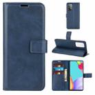 For Samsung Galaxy A52 5G / 4G Retro Calf Pattern Buckle Horizontal Flip Leather Case with Holder & Card Slots & Wallet (Blue) - 1