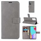 For Samsung Galaxy A52 5G / 4G Retro Calf Pattern Buckle Horizontal Flip Leather Case with Holder & Card Slots & Wallet (Gray) - 1