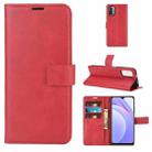 For Xiaomi Redmi Note 9 4G/Redmi  9 Power Retro Calf Pattern Buckle Card Wallet Left and Right Flip Phone Holster with Bracket Function(Red) - 1