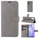 For Xiaomi Redmi Note 9 4G/Redmi  9 Power Retro Calf Pattern Buckle Card Wallet Left and Right Flip Phone Holster with Bracket Function(Gray) - 1