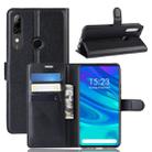 Litchi Skin PU Leather Wallet Stand Mobile Casing for Huawei P SMART Z(black) - 1