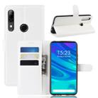 Litchi Skin PU Leather Wallet Stand Mobile Casing for Huawei P SMART Z(white) - 1