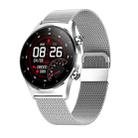 E13 1.28 inch IPS Color Screen Smart Watch, IP68 Waterproof, Steel Watchband, Support Heart Rate Monitoring/Blood Pressure Monitoring/Blood Oxygen Monitoring/Sleep Monitoring(Silver) - 1