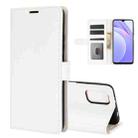 For Xiaomi Redmi Note 9 4G R64 Texture Single Horizontal Flip Protective Case with Holder & Card Slots & Wallet& Photo Frame(White) - 1