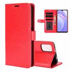 For Xiaomi Redmi Note 9 4G R64 Texture Single Horizontal Flip Protective Case with Holder & Card Slots & Wallet& Photo Frame(Red) - 1