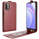 For Xiaomi Redmi Note 9 4G R64 Texture Single Vertical Flip Leather Protective Case with Card Slots & Photo Frame(Brown) - 1