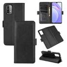 For Xiaomi Redmi Note 9 4G Dual-side Magnetic Buckle Horizontal Flip Leather Case with Holder & Card Slots & Wallet(Black) - 1