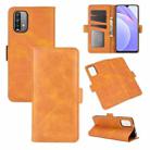 For Xiaomi Redmi Note 9 4G Dual-side Magnetic Buckle Horizontal Flip Leather Case with Holder & Card Slots & Wallet(Yellow) - 1
