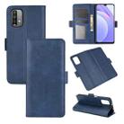 For Xiaomi Redmi Note 9 4G Dual-side Magnetic Buckle Horizontal Flip Leather Case with Holder & Card Slots & Wallet(Dark Blue) - 1