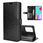 For Samsung Galaxy A52 5G / 4G R64 Texture Single Horizontal Flip Protective Case with Holder & Card Slots & Wallet& Photo Frame(Black) - 1