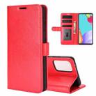 For Samsung Galaxy A52 5G / 4G R64 Texture Single Horizontal Flip Protective Case with Holder & Card Slots & Wallet& Photo Frame(Red) - 1