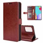 For Samsung Galaxy A52 5G  R64 Texture Single Horizontal Flip Protective Case with Holder & Card Slots & Wallet& Photo Frame(Brown) - 1