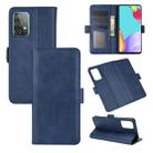 For Samsung Galaxy A52 5G / 4G Dual-side Magnetic Buckle Horizontal Flip Leather Case with Holder & Card Slots & Wallet(Dark Blue) - 1