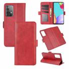 For Samsung Galaxy A52 5G / 4G Dual-side Magnetic Buckle Horizontal Flip Leather Case with Holder & Card Slots & Wallet(Red) - 1