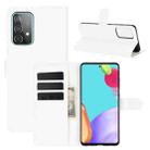 For Samsung Galaxy A52 5G / 4G Litchi Texture Horizontal Flip Protective Case with Holder & Card Slots & Wallet(White) - 1