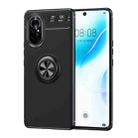 For Huawei nova 8 5G Metal Ring Holder 360 Degree Rotating TPU Case(Black+Black) - 1