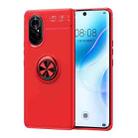 For Huawei nova 8 5G Metal Ring Holder 360 Degree Rotating TPU Case(Red+Red) - 1