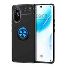 For Huawei nova 8 5G Metal Ring Holder 360 Degree Rotating TPU Case(Black+Blue) - 1