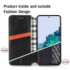 For Samsung Galaxy S21+ 5G Cubic Grid Pressed Horizontal Flip Magnetic PU Leather Case with Holder & Card Slots & Wallet(Black) - 7