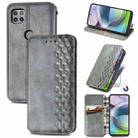 For Motorola MOTO G 5G Cubic Grid Pressed Horizontal Flip Magnetic PU Leather Case with Holder & Card Slots & Wallet(Gray) - 1