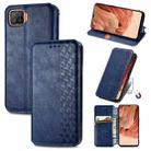 For OPPO F17 Cubic Grid Pressed Horizontal Flip Magnetic PU Leather Case with Holder & Card Slots & Wallet(Blue) - 1