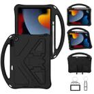 For iPad 10.2 2021 / 2020 / 2019 EVA Flat Anti Falling Protective Case Shell with Holder(Black) - 1