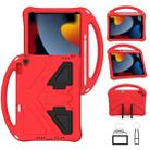 For iPad 10.2 2021 / 2020 / 2019 EVA Flat Anti Falling Protective Case Shell with Holder(Red) - 1