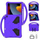 For iPad 10.2 2021 / 2020 / 2019 EVA Flat Anti Falling Protective Case Shell with Holder(Purple) - 1