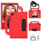 For Galaxy Tab A7 10.4(2020) T500/T505 Diamond Series EVA  Anti-Fall Shockproof Sleeve Protective Shell Case with Holder & Strap(Red) - 1