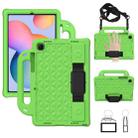 For Galaxy Tab S6 Lite P610/P615 Diamond Series EVA  Anti-Fall Shockproof Sleeve Protective Shell Case with Holder & Strap(Green) - 1