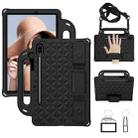 For Galaxy Tab S8 / Galaxy Tab S7 T870/T875 Diamond Series EVA  Anti-Fall Shockproof Sleeve Protective Shell Case with Holder & Strap(Black) - 1