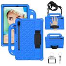 For Galaxy Tab S8 / Galaxy Tab S7 T870/T875 Diamond Series EVA  Anti-Fall Shockproof Sleeve Protective Shell Case with Holder & Strap(Blue) - 1