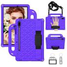 For Galaxy Tab S8 / Galaxy Tab S7 T870/T875 Diamond Series EVA Anti-Fall Shockproof Sleeve Protective Shell Case with Holder & Strap(Purple) - 1