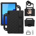 For Huawei  MediaPad T5 10.1 Diamond Series EVA  Anti-Fall Shockproof Sleeve Protective Shell Case with Holder & Strap(Black) - 1